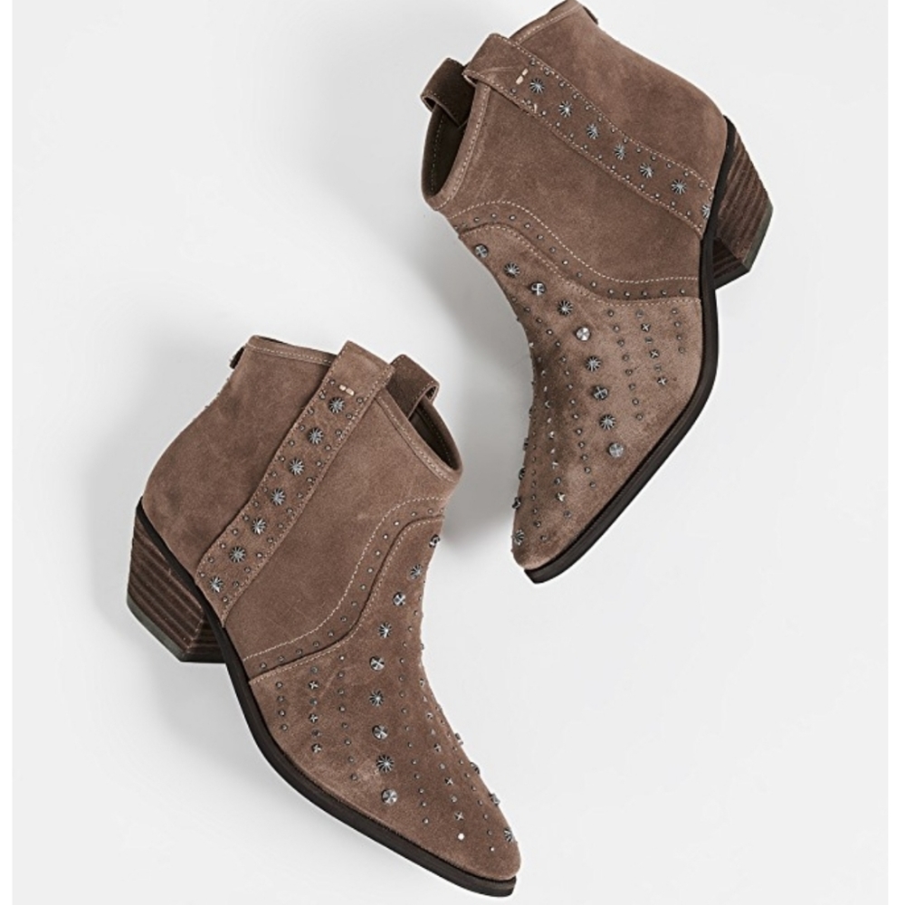 Western Inspired Studded Sam Edelman Booties - Picture 2 of 9